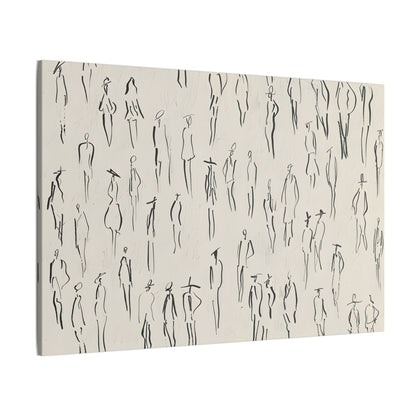 .75&quot; Matte Canvas - Crowd in Motion Linework