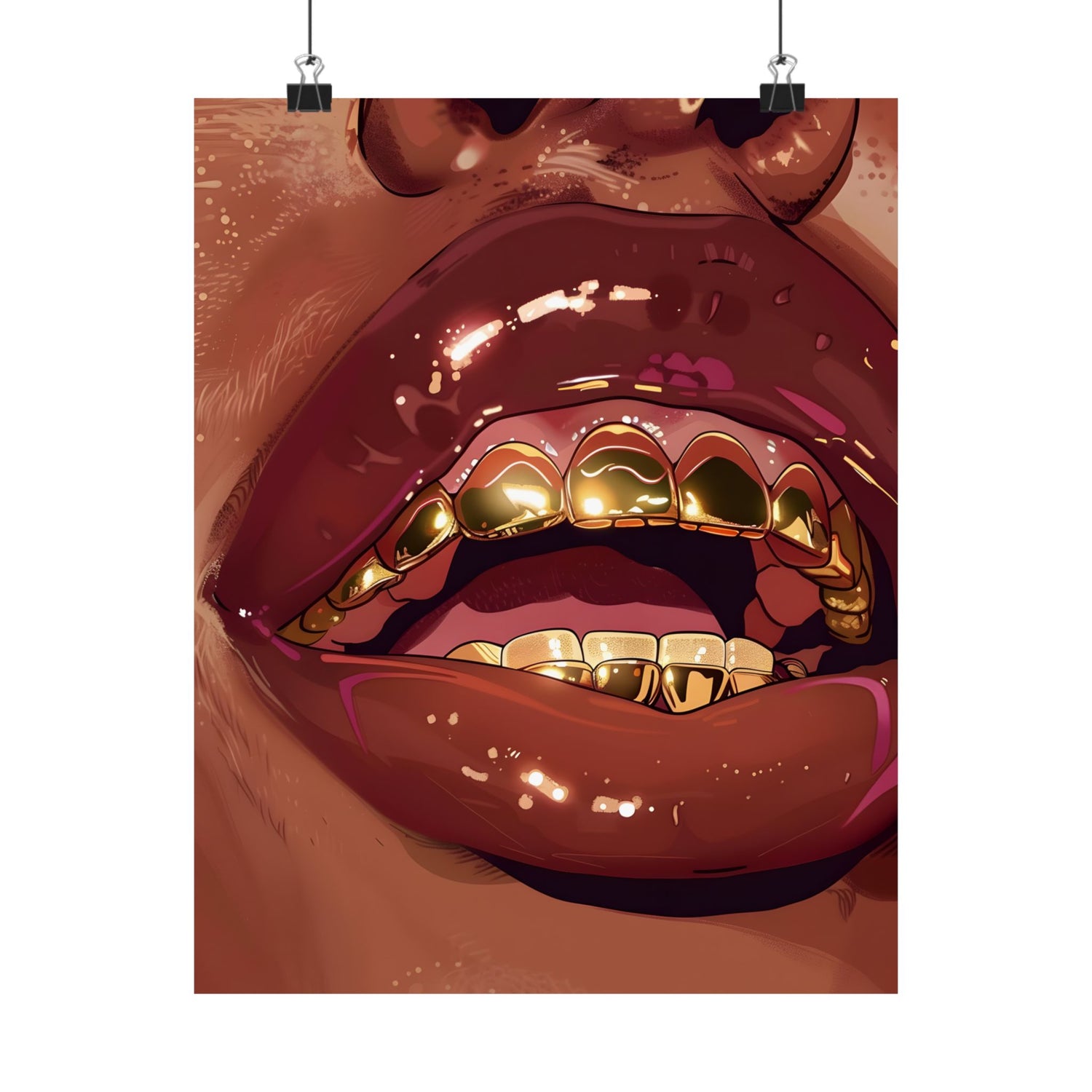 Gold Grills Glam Closeup