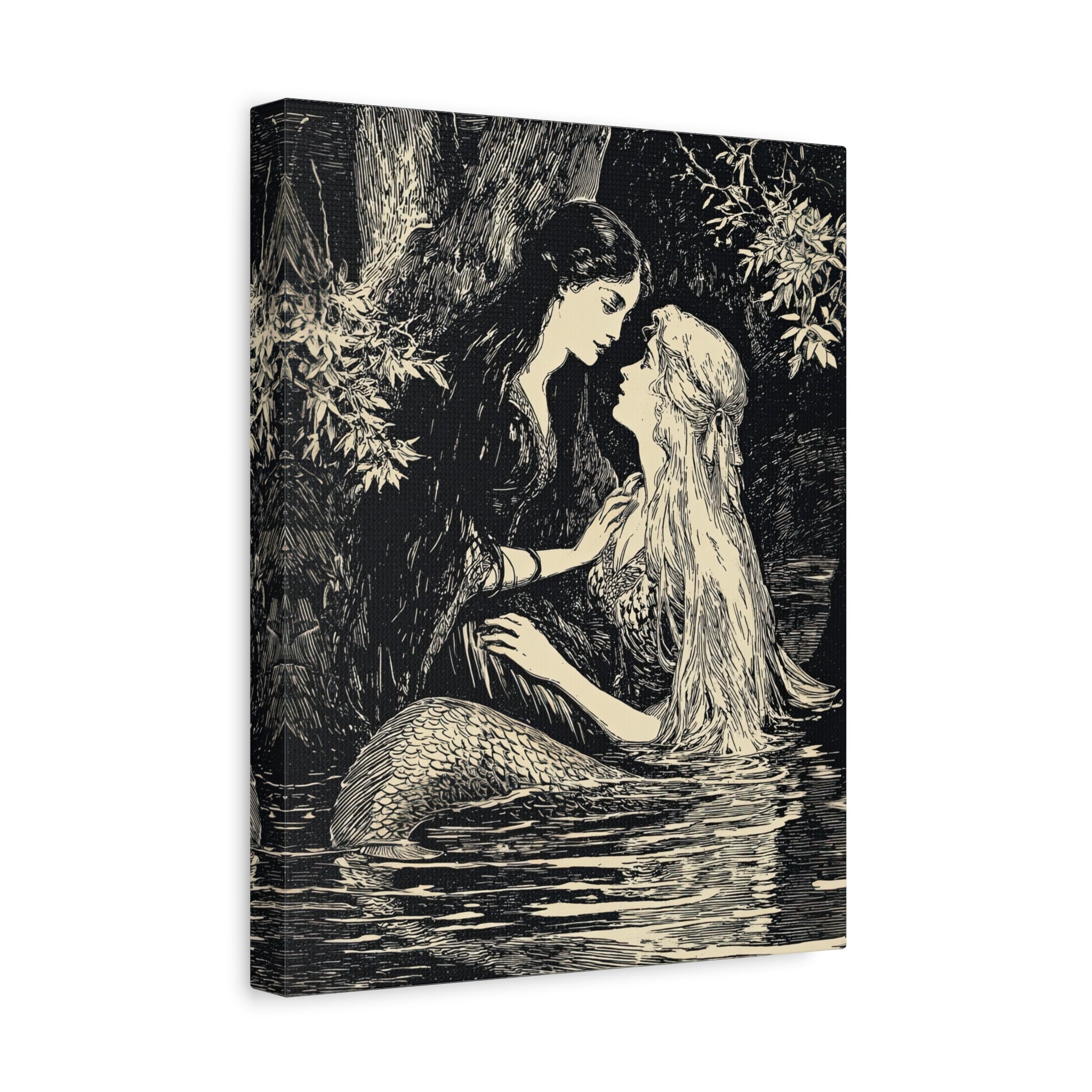 1.25" Matte Canvas - Mermaid Fairy Midnight Kiss