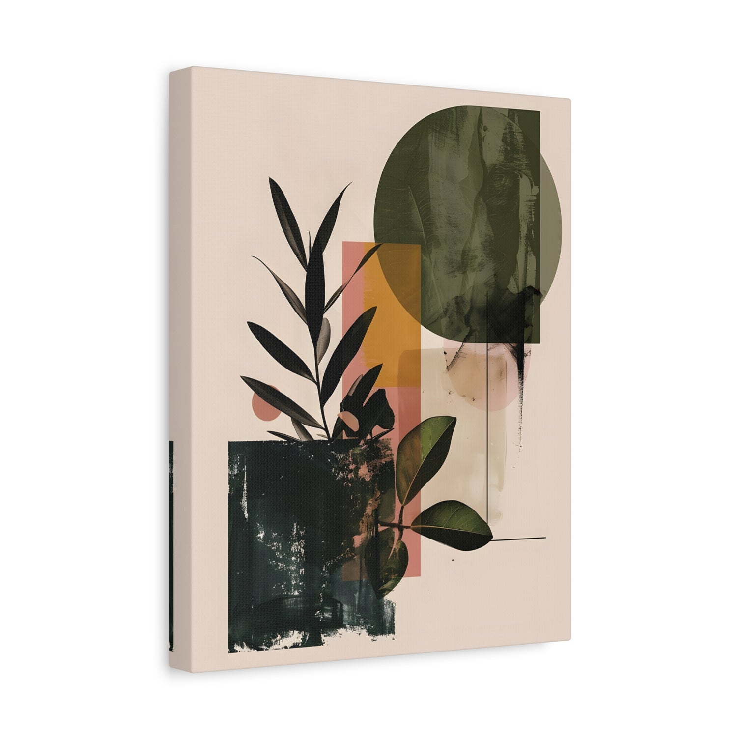 1.25" Matte Canvas - Sage Geometry Botanicals
