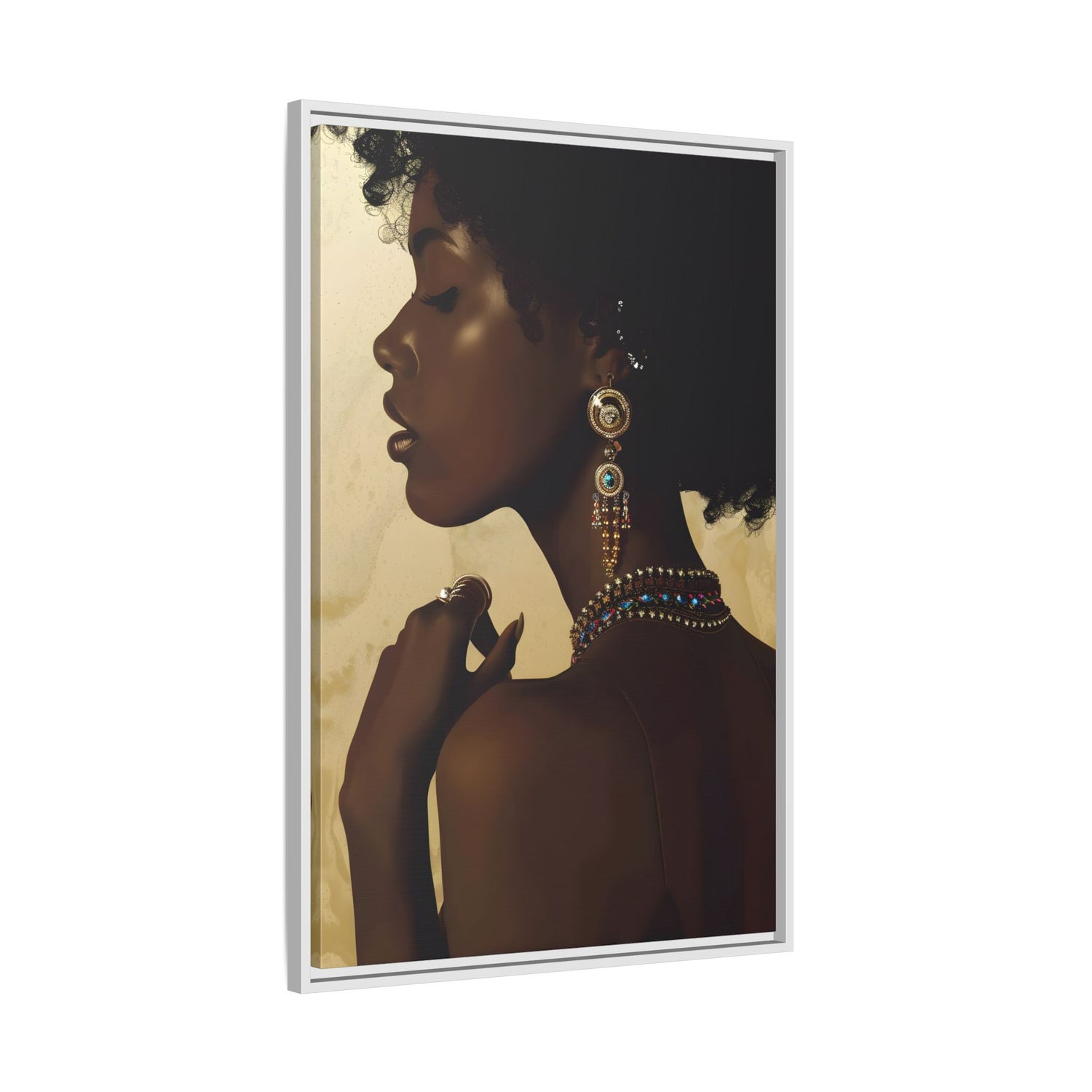 Framed Canvas - Regal Jewel Toned Muse