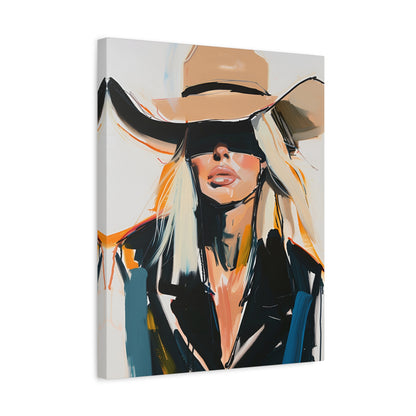 1.25" Matte Canvas - Blindfolded Cowgirl Charm