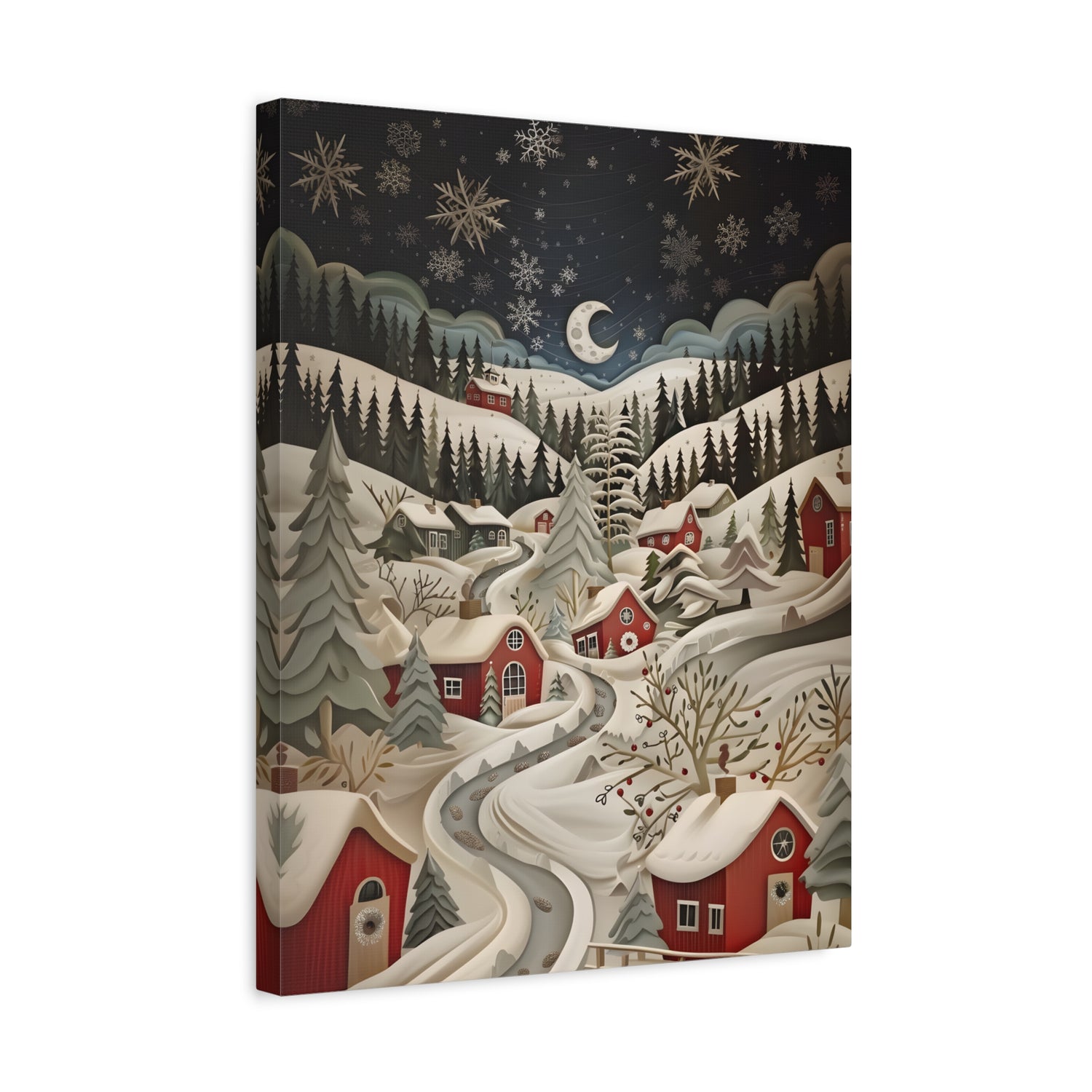 1.25" Matte Canvas - Silent Snowfall Village