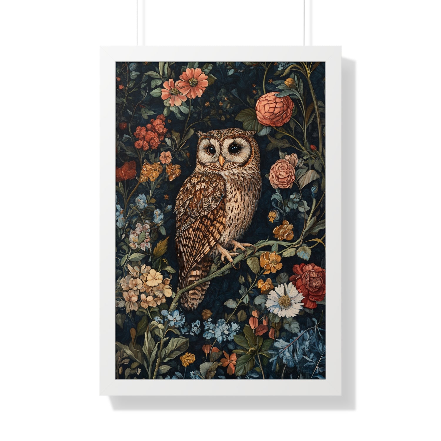 Framed Paper Print - Guardian of the Floral Night