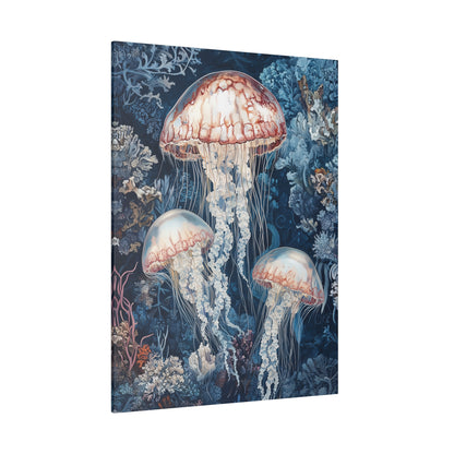 .75&quot; Matte Canvas - Ethereal Ocean Jellyfish