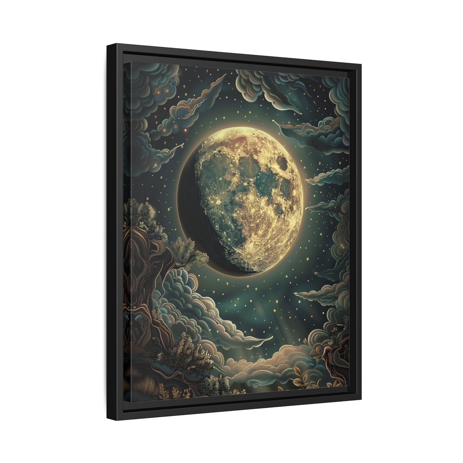 Framed Canvas - Waxing Gibbous Dreamscape