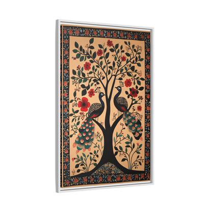 Framed Canvas - Lovers Under Blooming Canopy