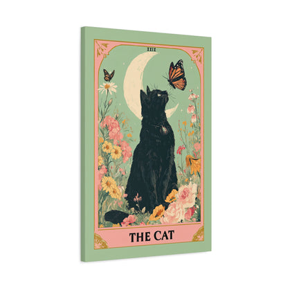 1.25" Matte Canvas - Moonlight Familiar Tarot Cat