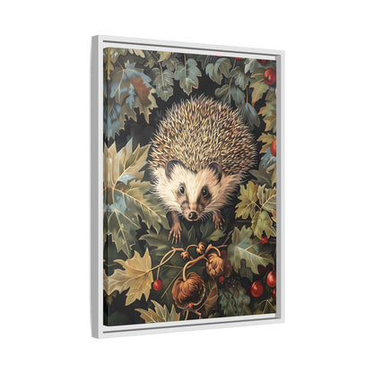 Framed Canvas - Woodland Hedgehog Hideaway