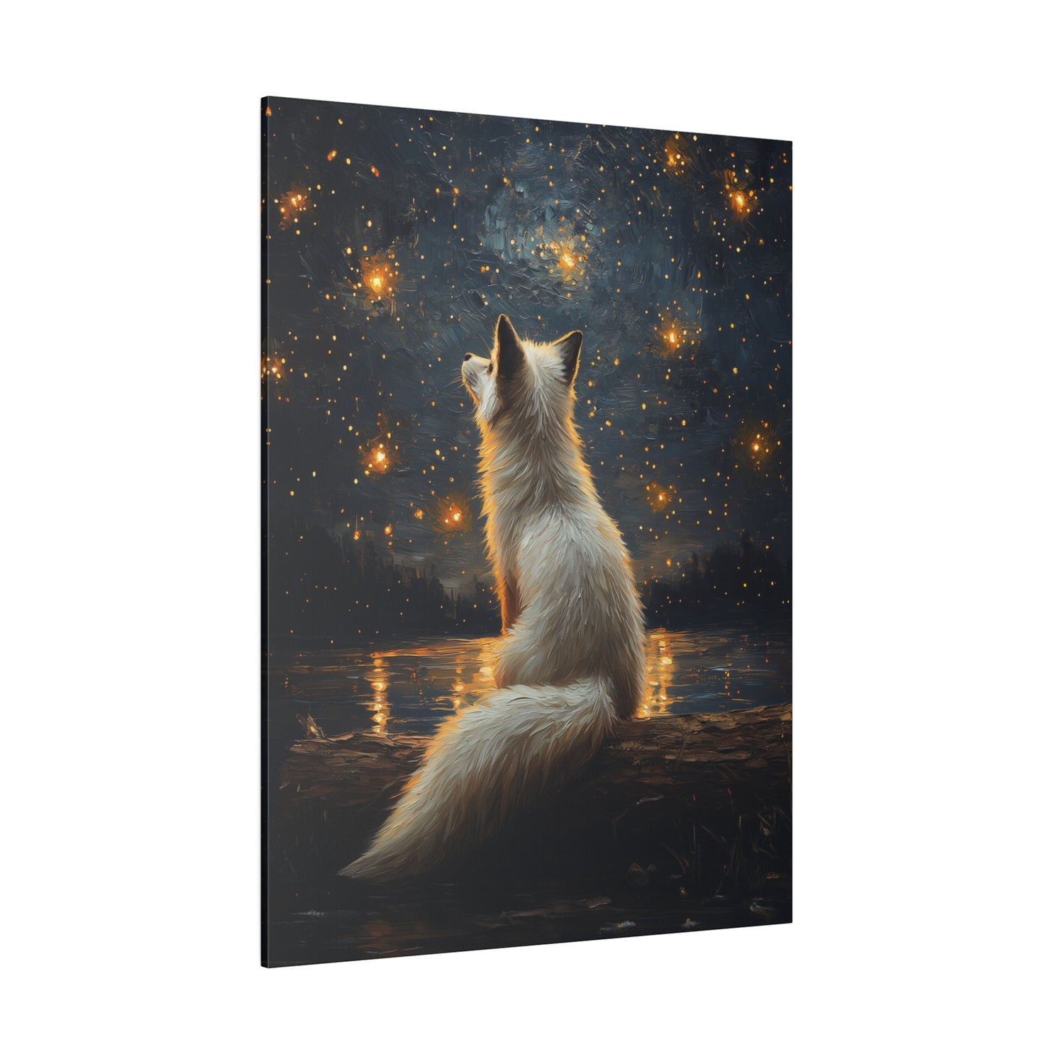 .75" Matte Canvas - Stargazing Fox Reverie