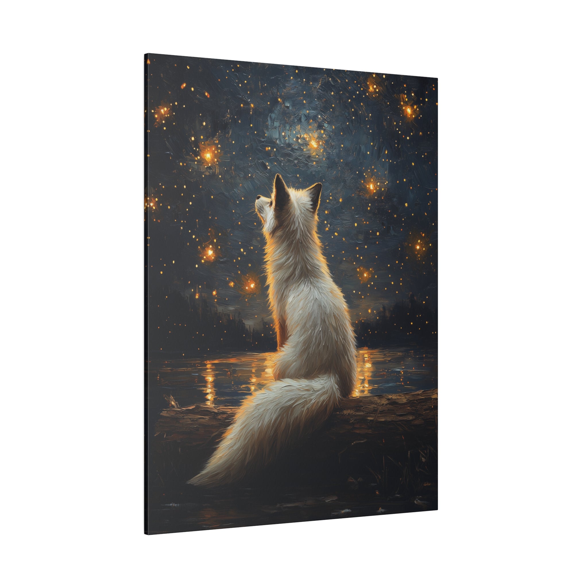 .75" Matte Canvas - Stargazing Fox Reverie