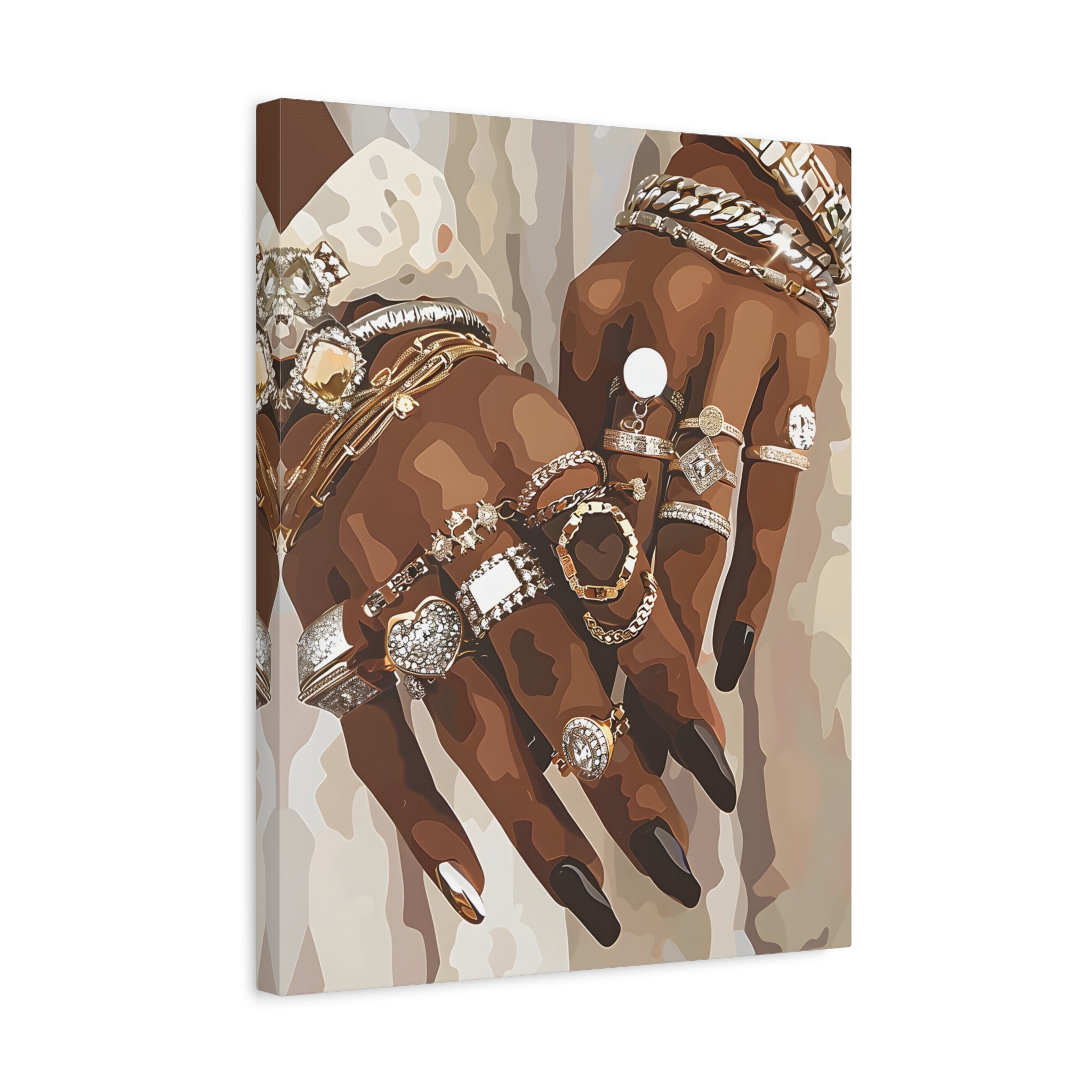 1.25" Matte Canvas - Layered Luxe Jewelry Hands