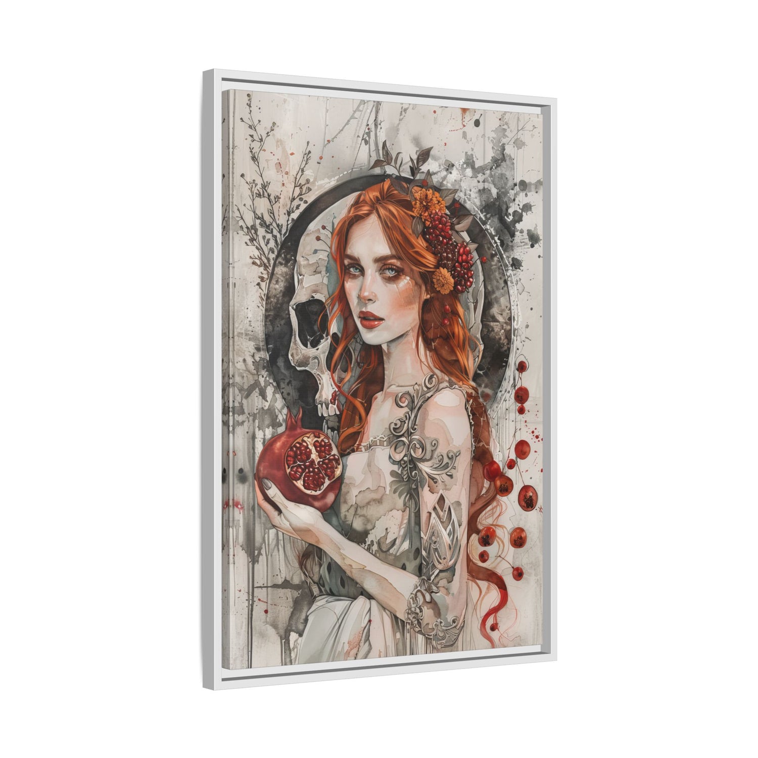 Framed Canvas - Persephone’s Pomegranate Curse