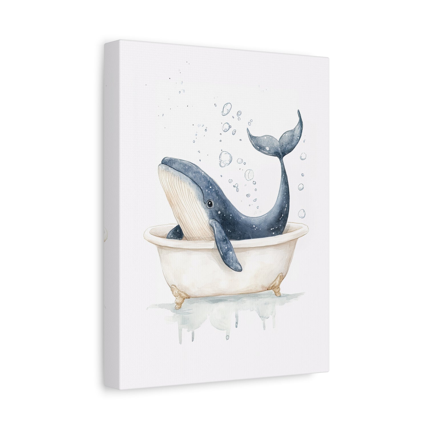 1.25" Matte Canvas - Whale Tub Bubble Splash