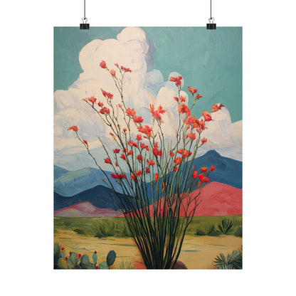Ocotillo Cactus Desert Bloom
