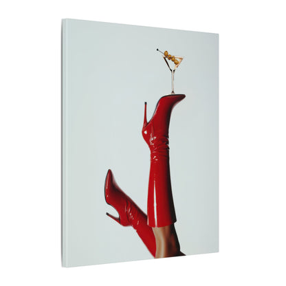 .75" Matte Canvas - Cocktails &amp; Red Stilettos