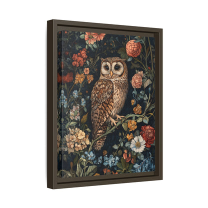 Framed Canvas - Guardian of the Floral Night
