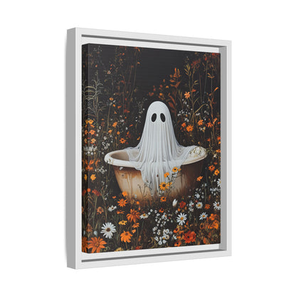Framed Canvas - Wildflower Bathtub Ghost
