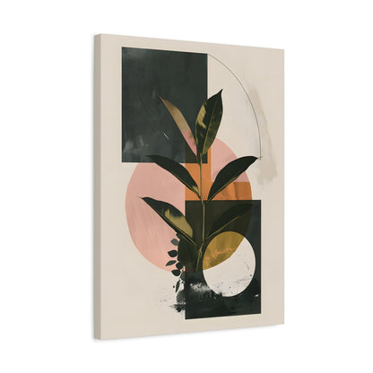 1.25" Matte Canvas - Blush Geometry Leafscape