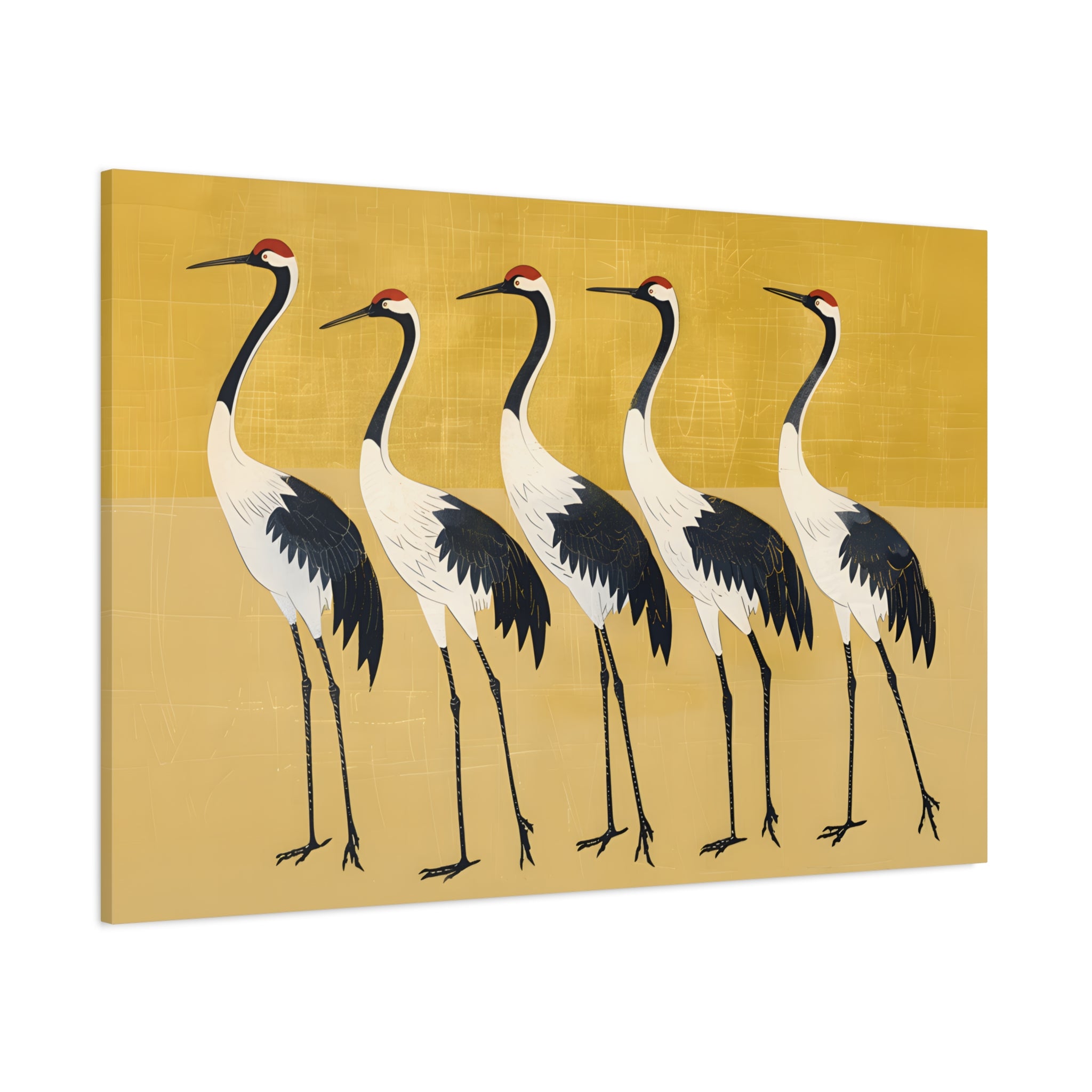 1.25" Matte Canvas - Golden Parade of Cranes