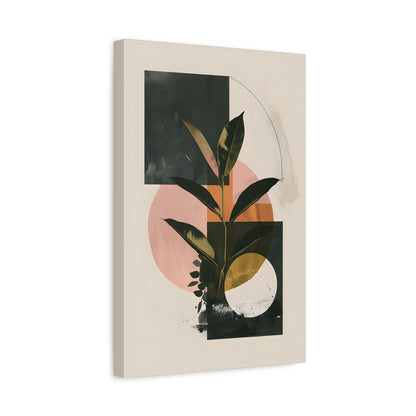 1.25" Matte Canvas - Blush Geometry Leafscape