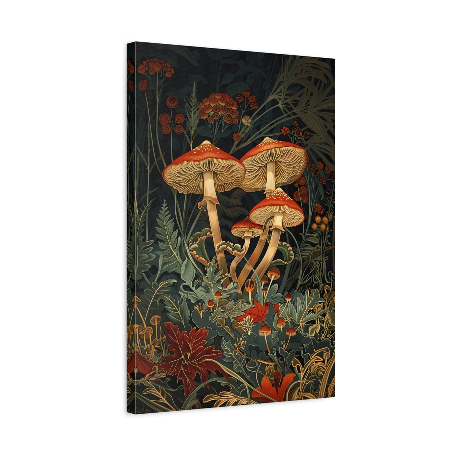 1.25" Matte Canvas - Elegant Mushroom Reverie