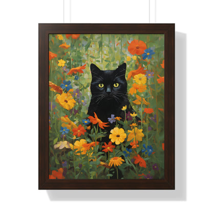 Framed Paper Print - Midnight Whiskers in Bloom