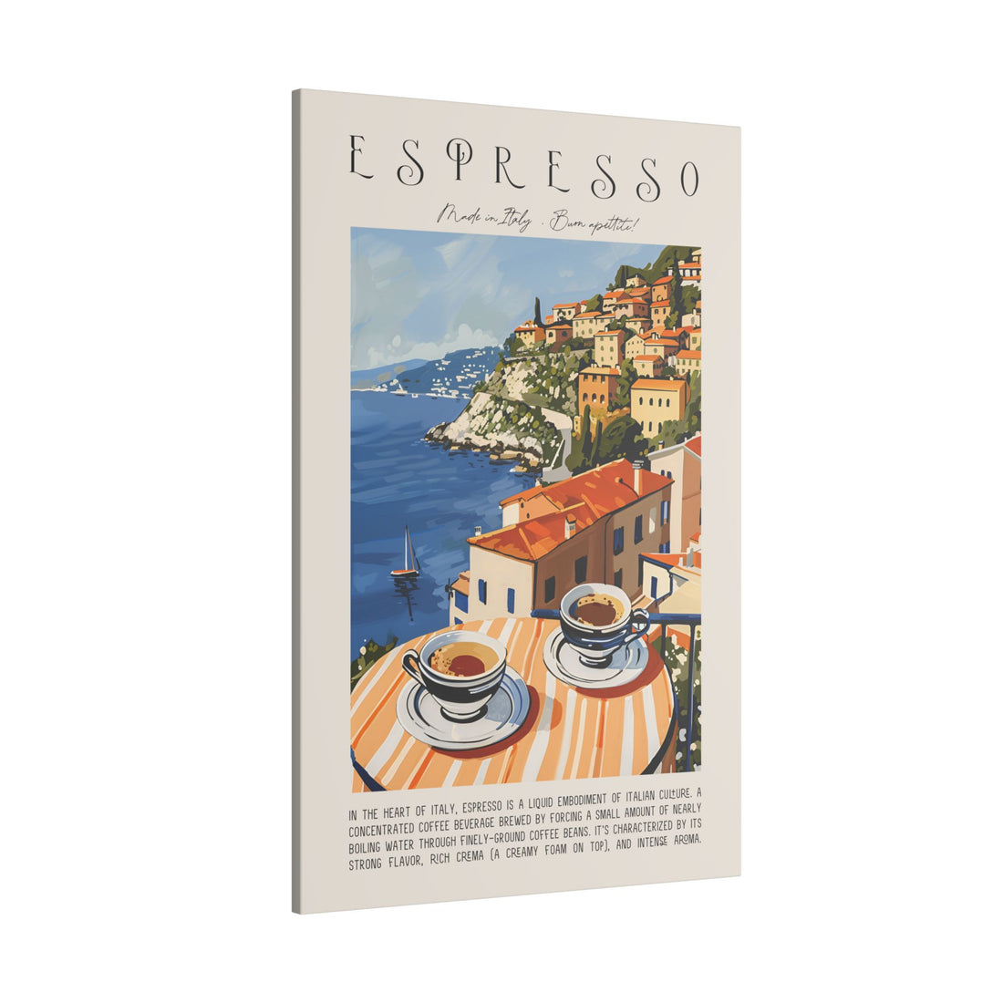 .75" Matte Canvas - Espresso Views of Italy