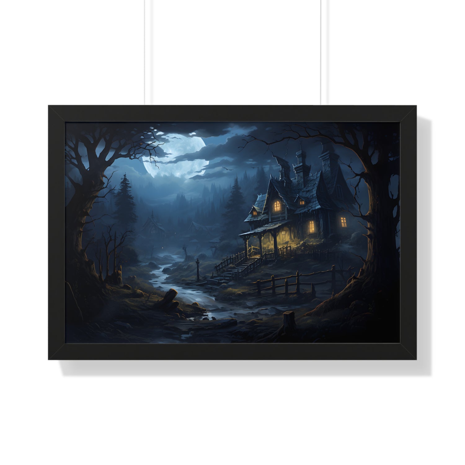 Framed Paper Print -  Moonlit Whispers of Whimsigoth