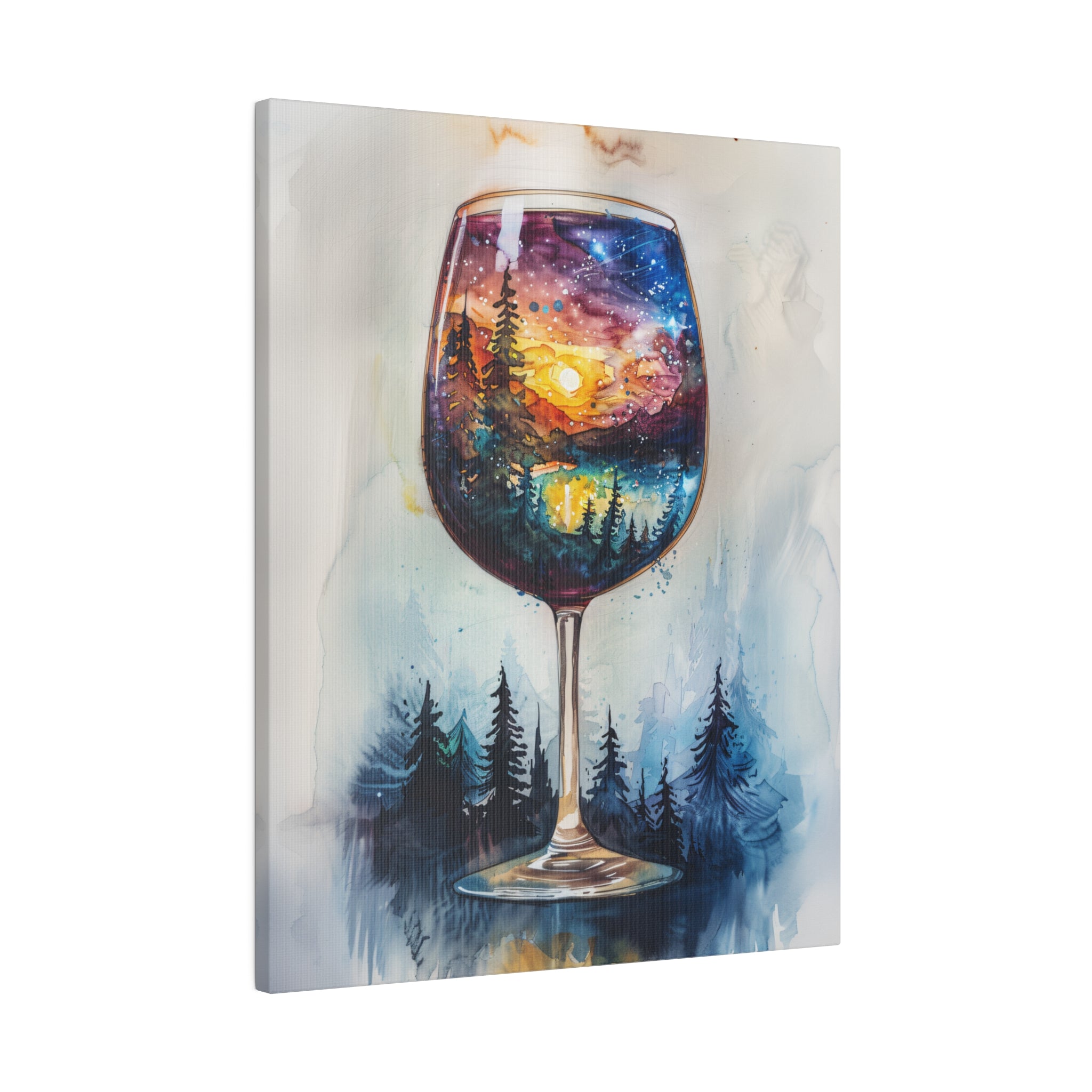 .75&quot; Matte Canvas - Galaxy Within the Wine Glass