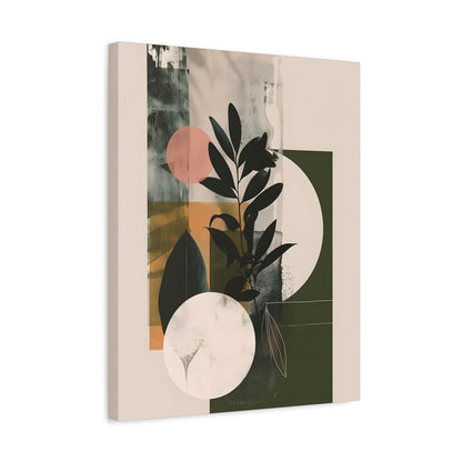 1.25" Matte Canvas - Earthy Geometric Botanicals