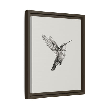 Framed Canvas - Flying Hummingbird Line Study