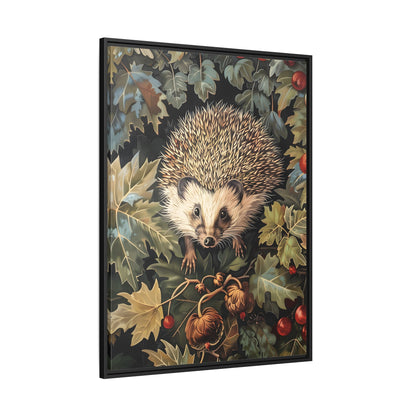 Framed Canvas - Woodland Hedgehog Hideaway