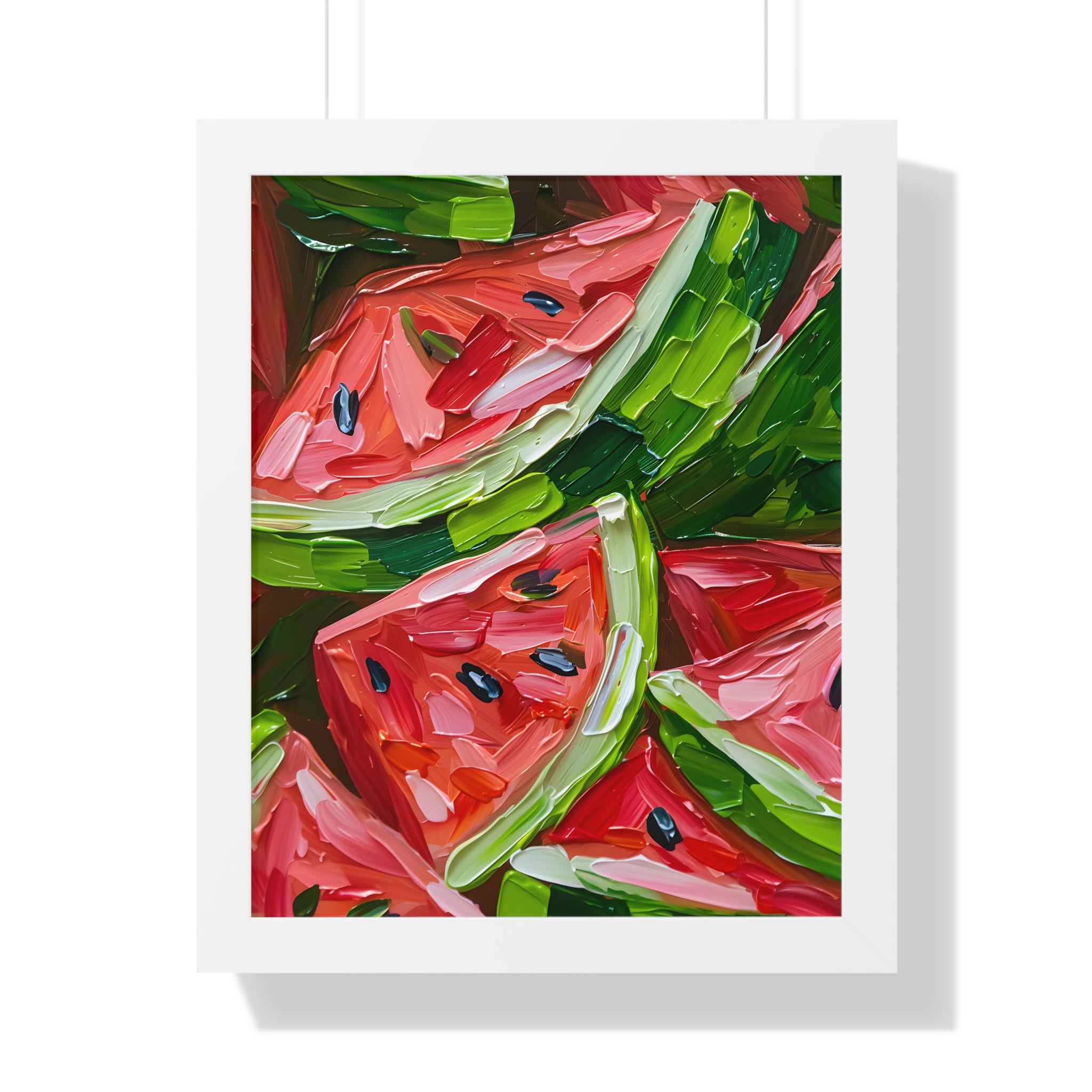 Framed Paper Print - Juicy Watermelon Slices