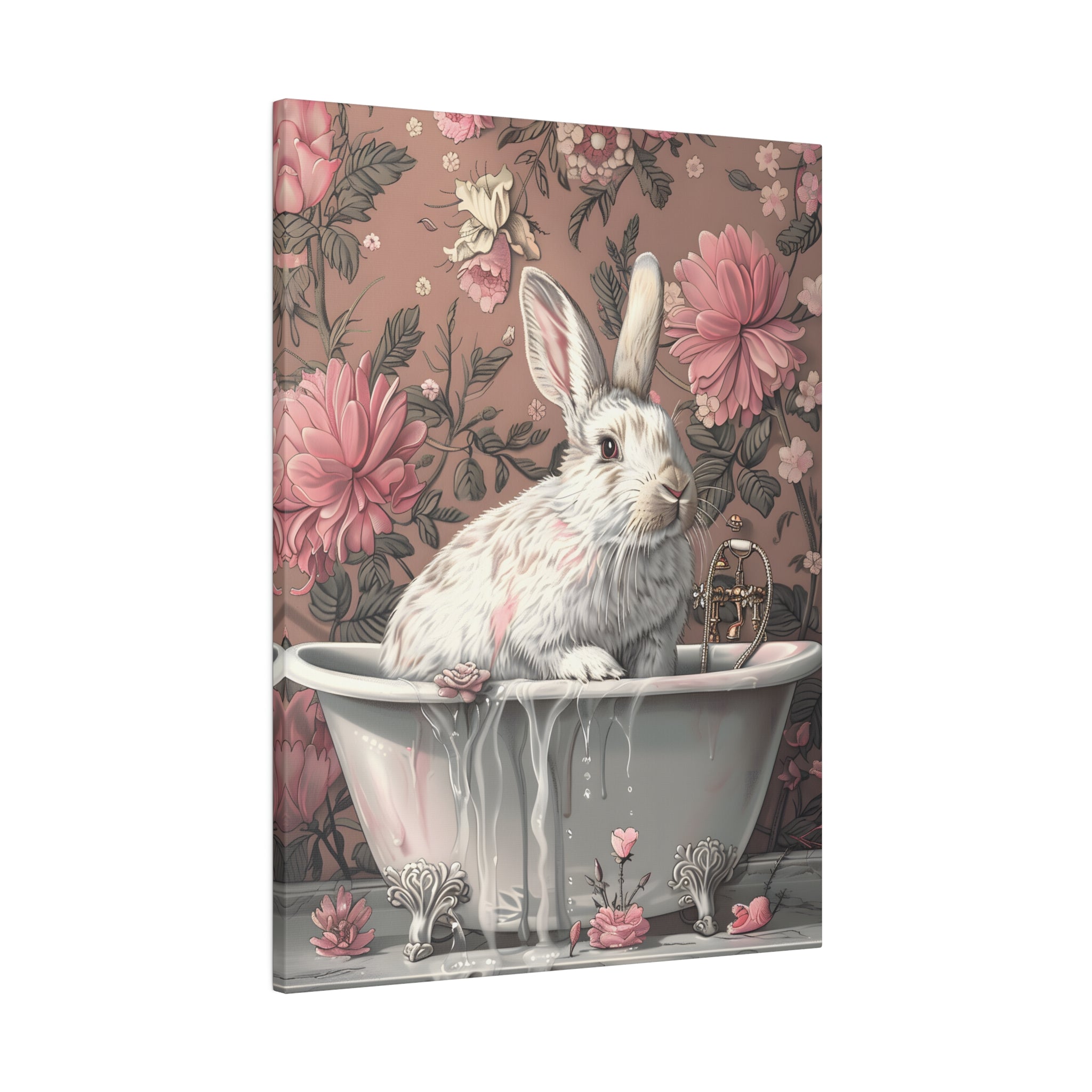 .75&quot; Matte Canvas - Bathing Bunny Bloom