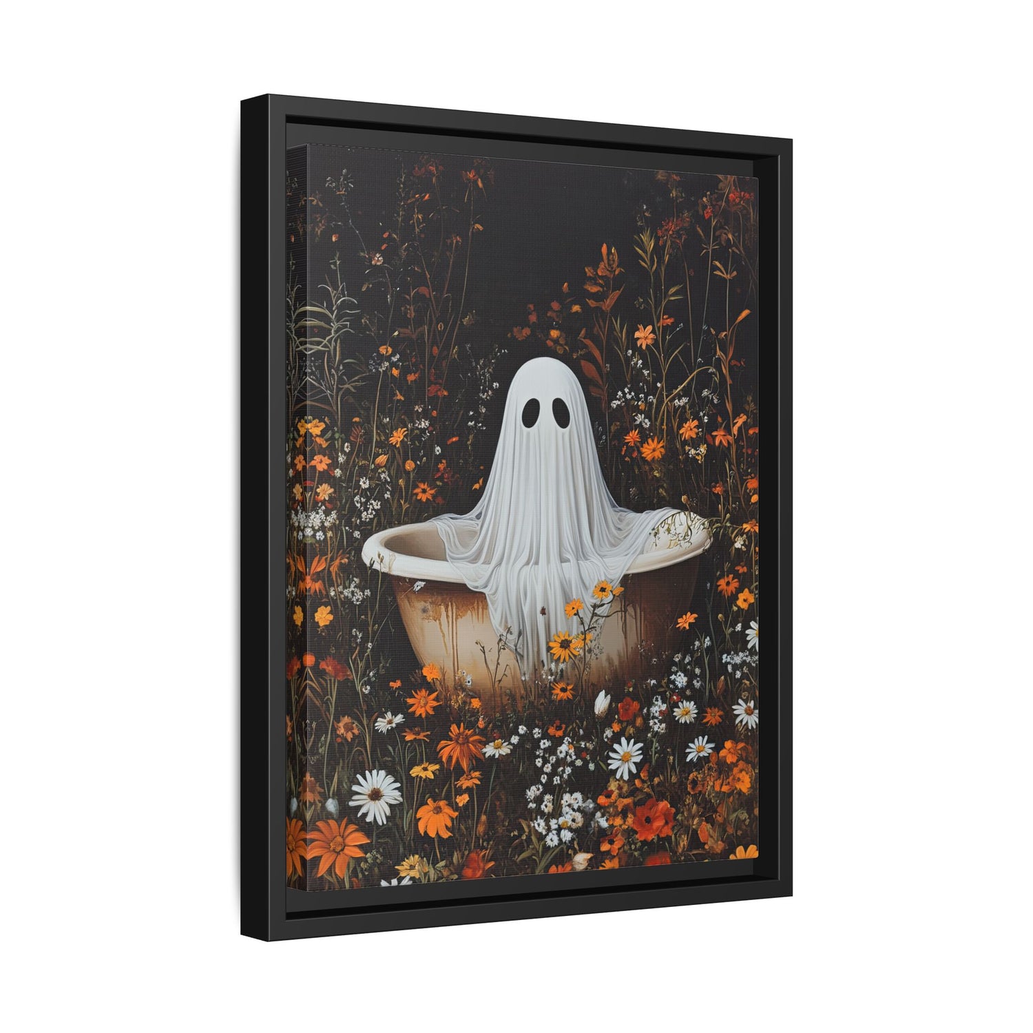 Framed Canvas - Wildflower Bathtub Ghost