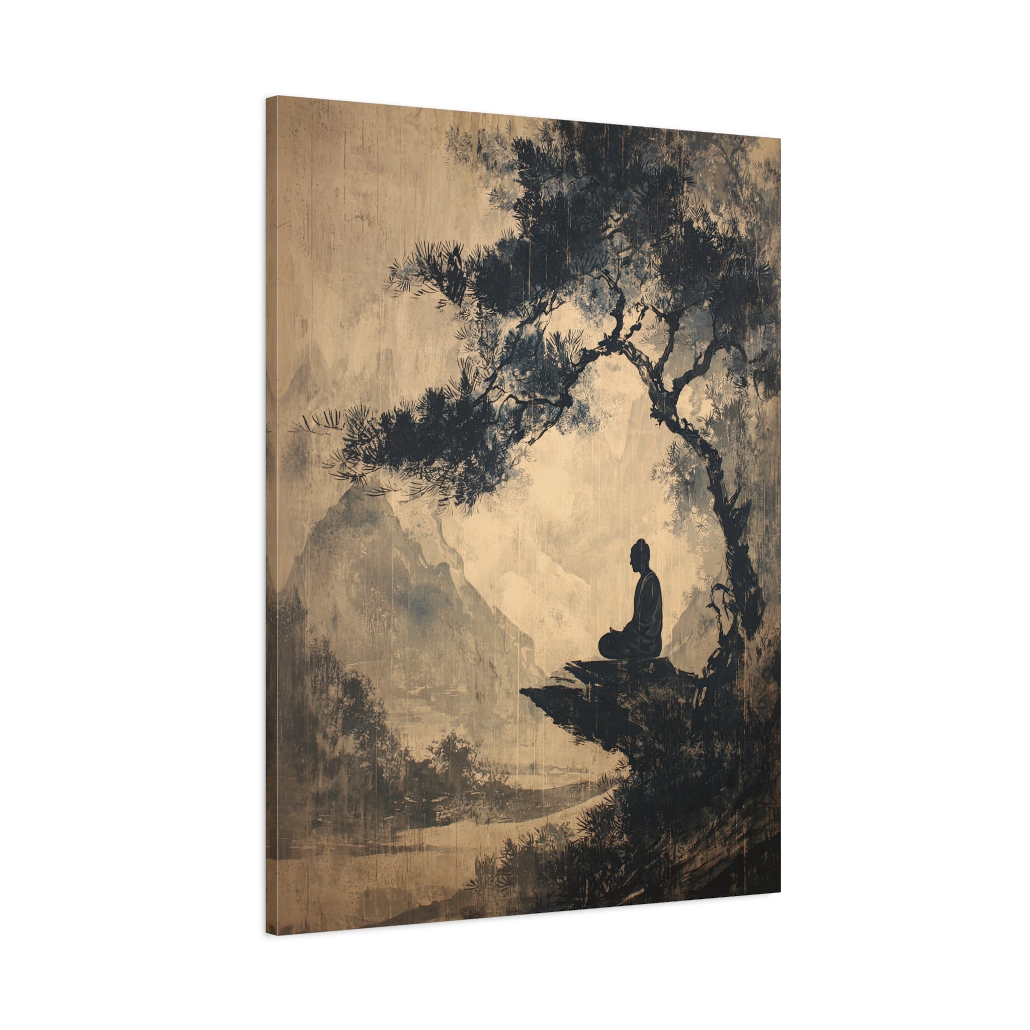 1.25" Matte Canvas - Mountain Tree Zen Silence