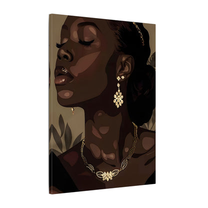 .75" Matte Canvas - Golden Melanin Muse