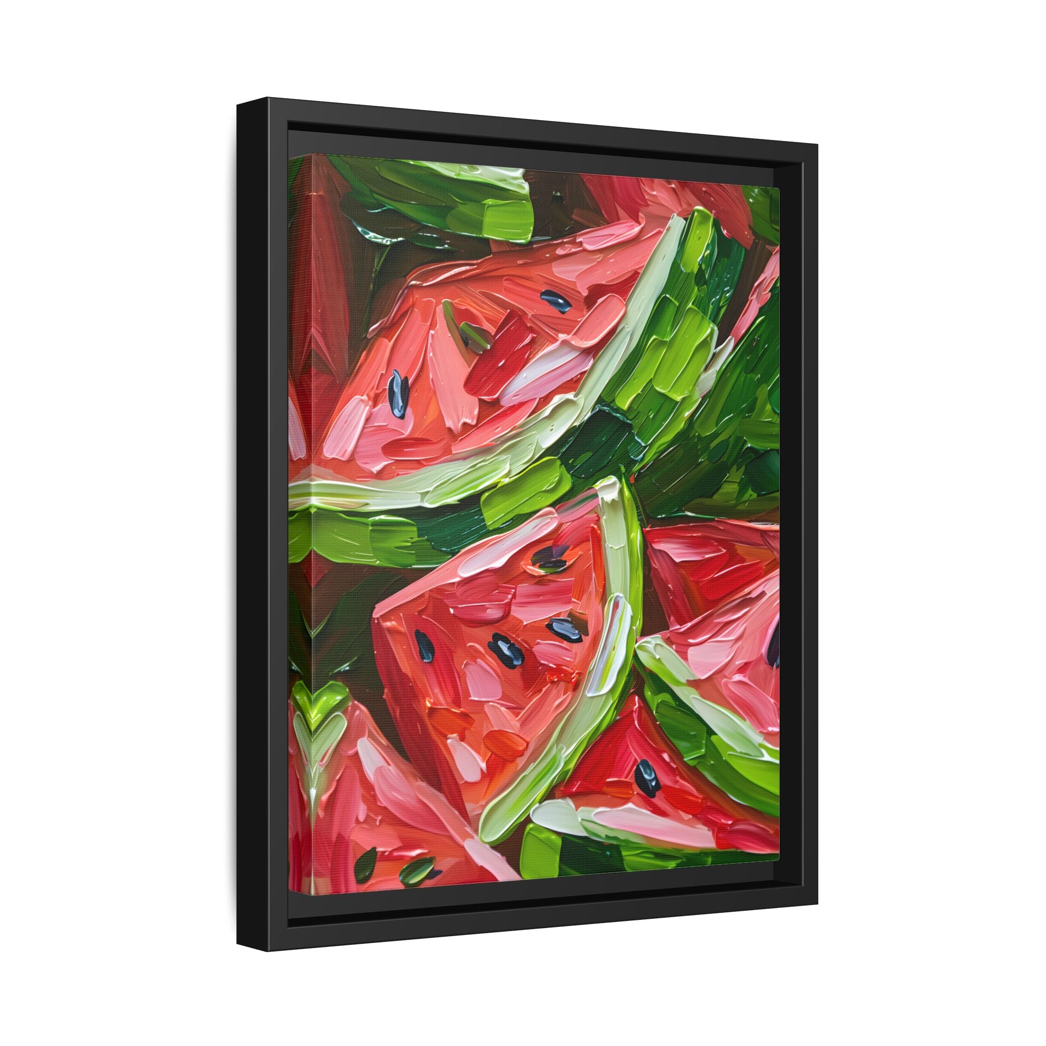 Framed Canvas - Juicy Watermelon Slices
