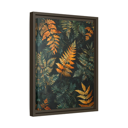 Framed Canvas - Golden Fern Elegance