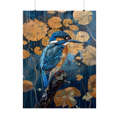 Golden Leaves Kingfisher