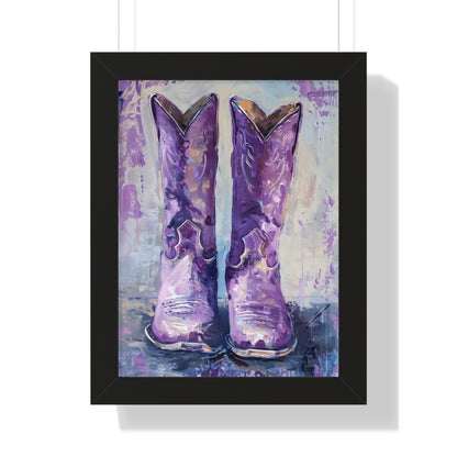 Framed Paper Print - Violet Cowgirl Spirit