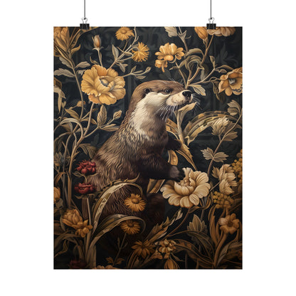 Otter in Floral Paradise