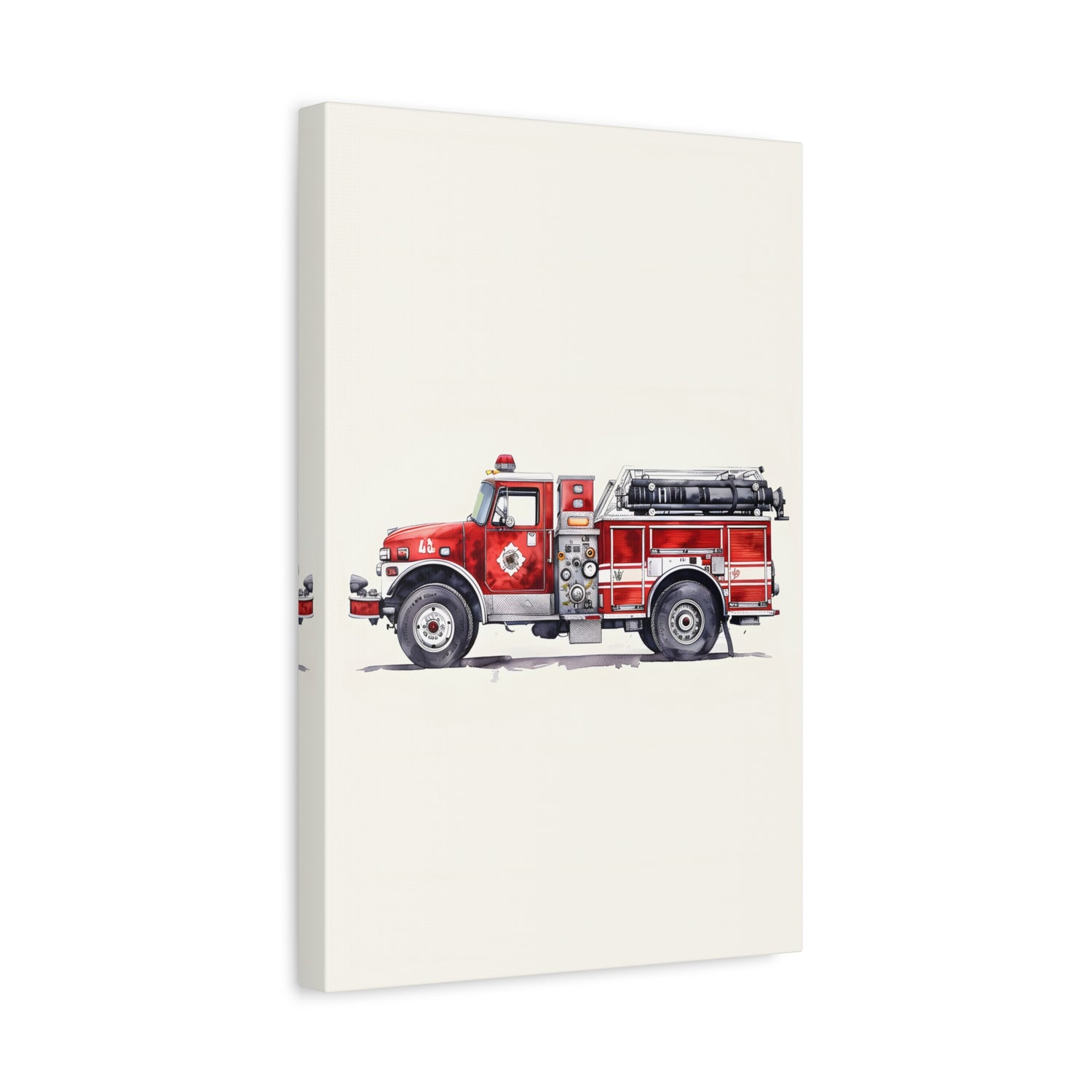 1.25" Matte Canvas - Classic Pumper Firetruck