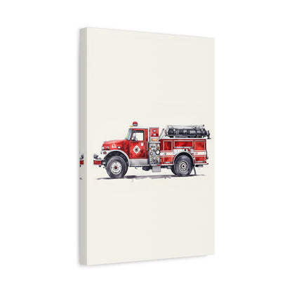 1.25" Matte Canvas - Classic Pumper Firetruck