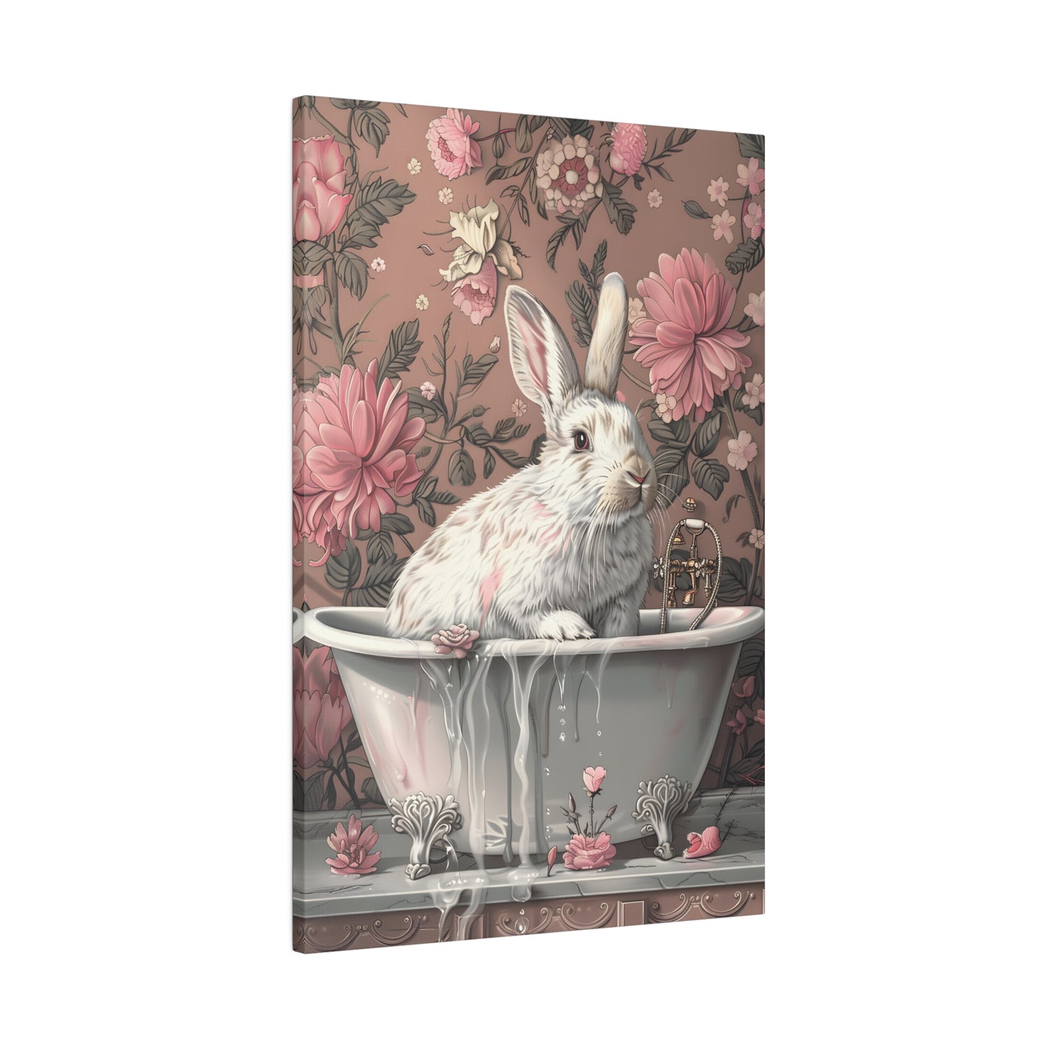 .75&quot; Matte Canvas - Bathing Bunny Bloom