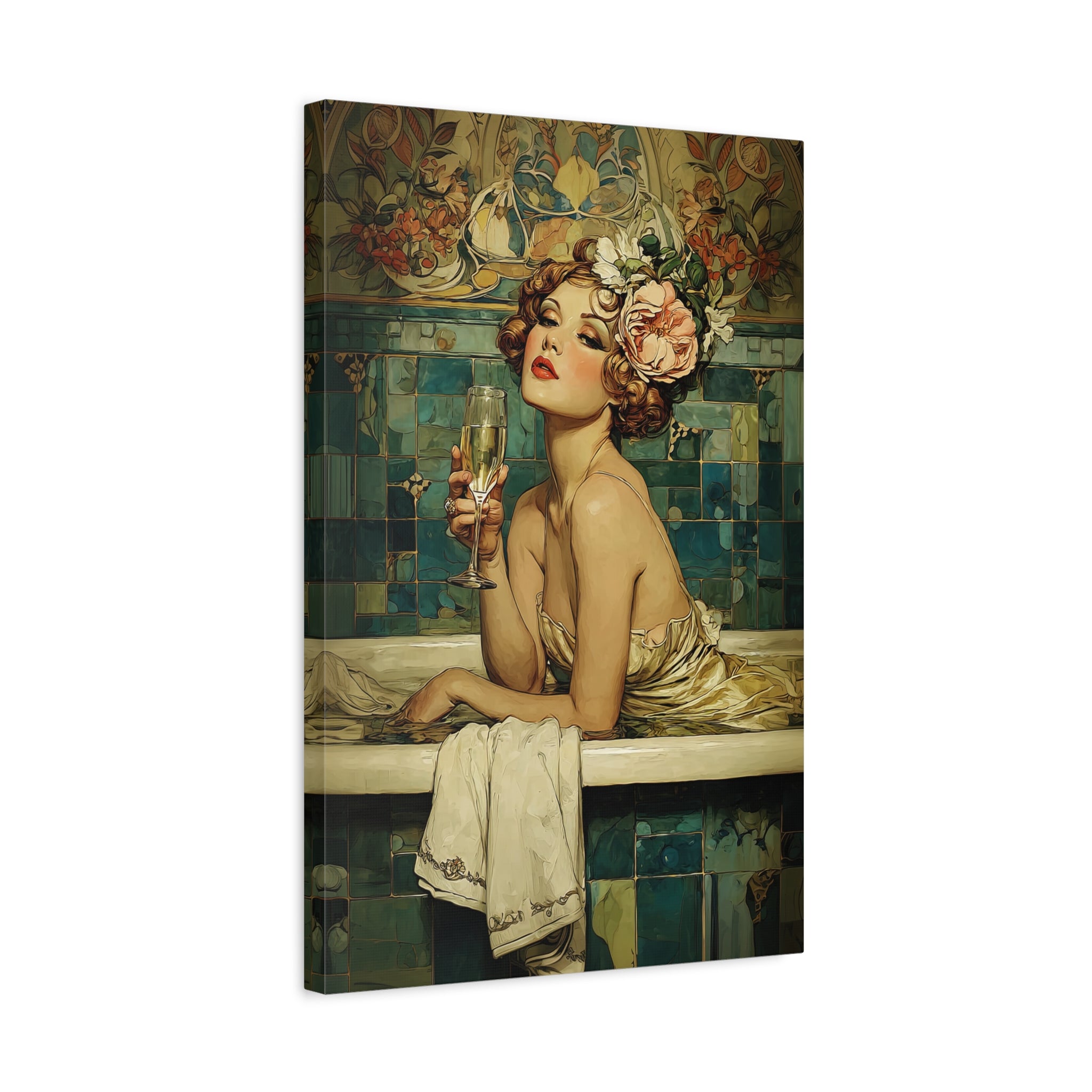 1.25" Matte Canvas - Champagne Bathtub Coquette