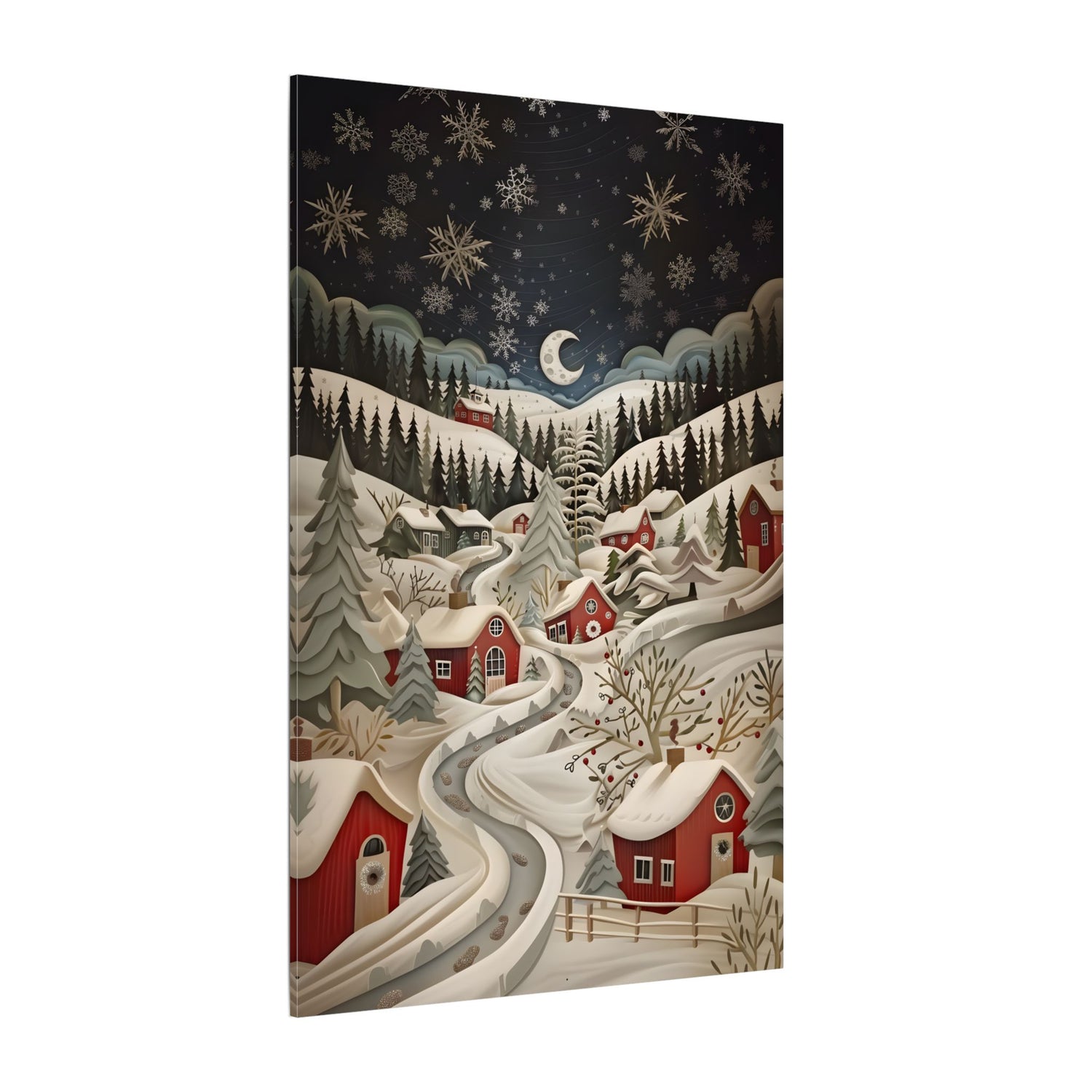 .75" Matte Canvas - Silent Snowfall Village