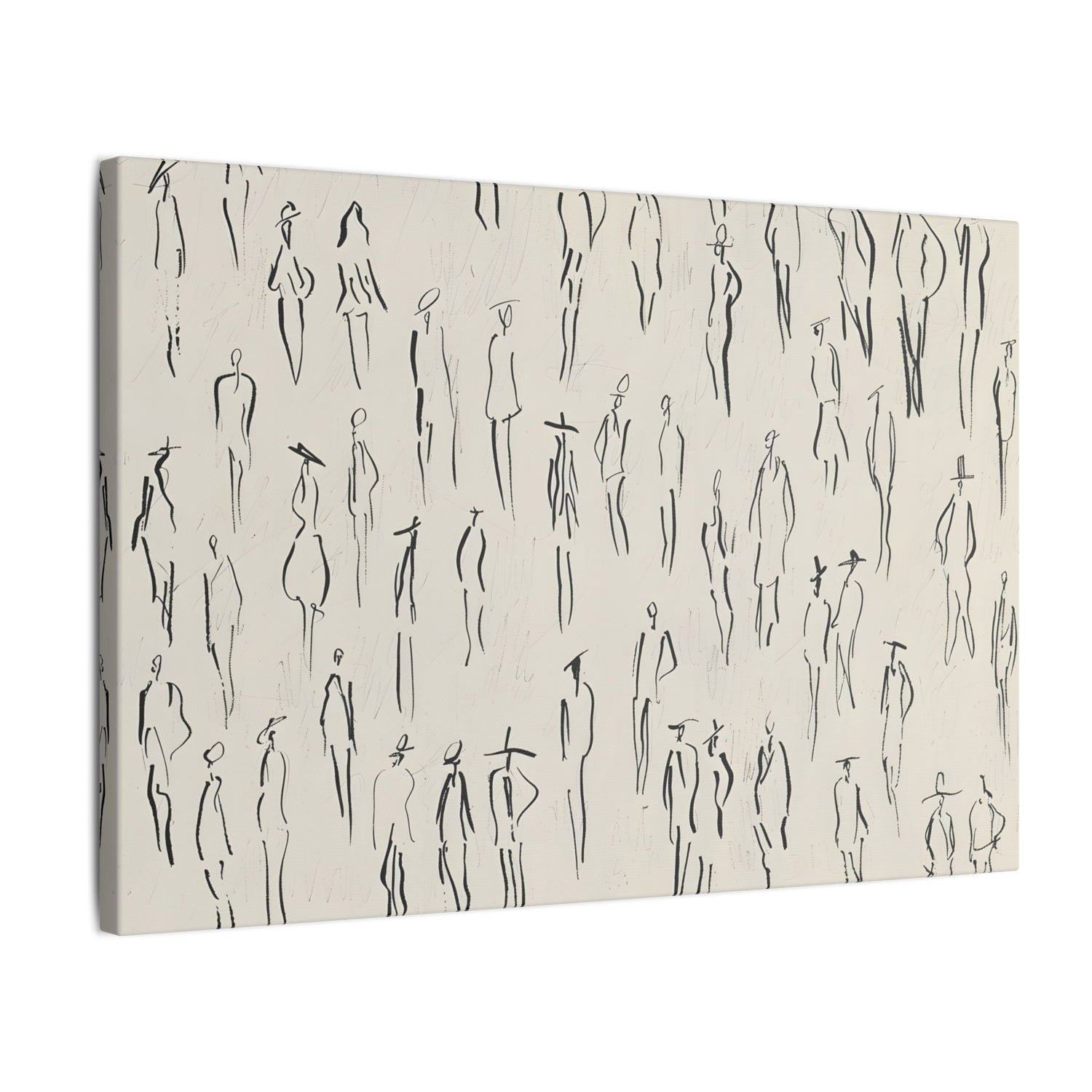 .75&quot; Matte Canvas - Crowd in Motion Linework