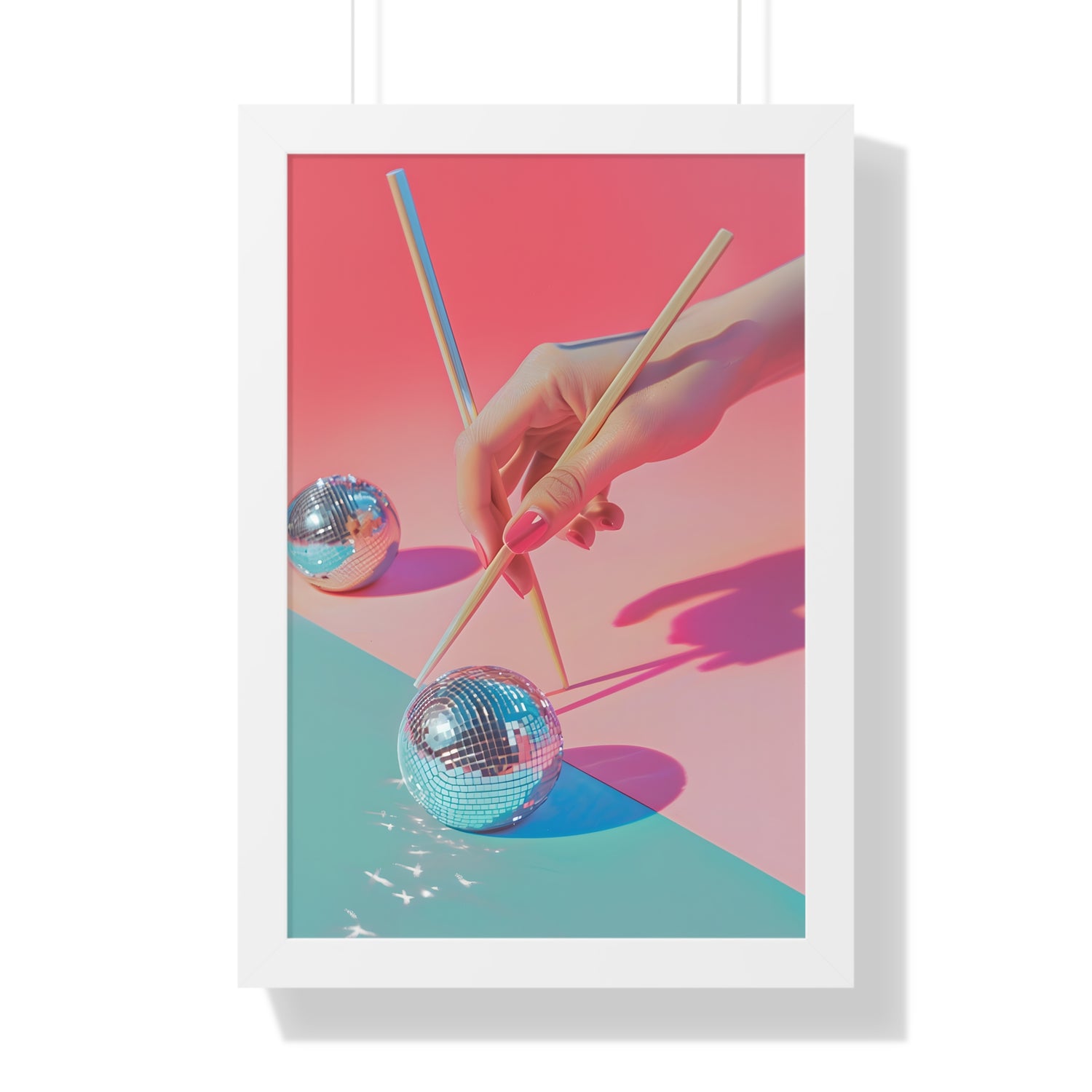 Framed Paper Print - Disco Chopsticks Delight